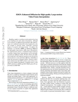 EDEN: Enhanced Diffusion for High-quality Large-motion Video Frame Interpolation