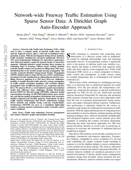 Network-wide Freeway Traffic Estimation Using Sparse Sensor Data: A Dirichlet Graph Auto-Encoder Approach
