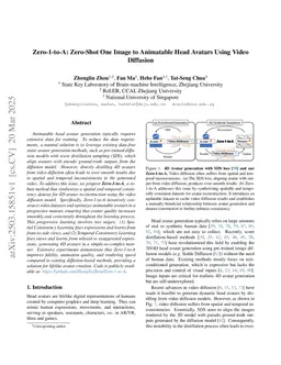 Zero-1-to-A: Zero-Shot One Image to Animatable Head Avatars Using Video Diffusion
