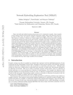 Network Embedding Exploration Tool (NEExT)