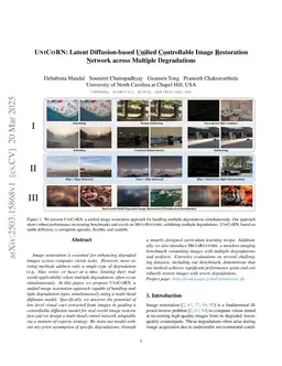 UniCoRN: Latent Diffusion-based Unified Controllable Image Restoration Network across Multiple Degradations