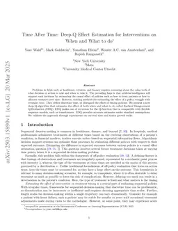 Time After Time: Deep-Q Effect Estimation for Interventions on When and What to do