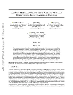 A multi-model approach using XAI and anomaly detection to predict asteroid hazards