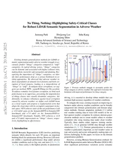 No Thing, Nothing: Highlighting Safety-Critical Classes for Robust LiDAR Semantic Segmentation in Adverse Weather