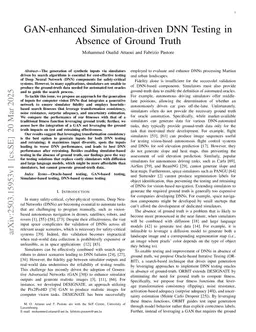 GAN-enhanced Simulation-driven DNN Testing in Absence of Ground Truth