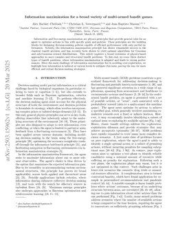 Information maximization for a broad variety of multi-armed bandit games