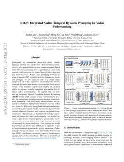 STOP: Integrated Spatial-Temporal Dynamic Prompting for Video Understanding