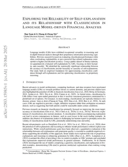 Exploring the Reliability of Self-explanation and its Relationship with Classification in Language Model-driven Financial Analysis