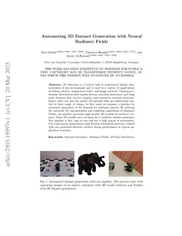 Automating 3D Dataset Generation with Neural Radiance Fields