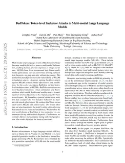 BadToken: Token-level Backdoor Attacks to Multi-modal Large Language Models