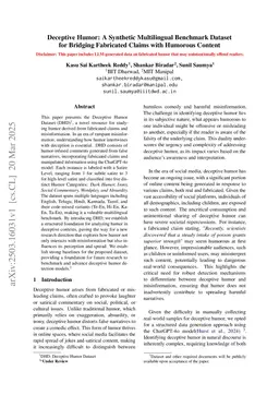 Deceptive Humor: A Synthetic Multilingual Benchmark Dataset for Bridging Fabricated Claims with Humorous Content