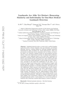 Landmarks Are Alike Yet Distinct: Harnessing Similarity and Individuality for One-Shot Medical Landmark Detection