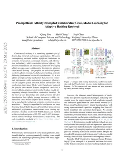 PromptHash: Affinity-Prompted Collaborative Cross-Modal Learning for Adaptive Hashing Retrieval