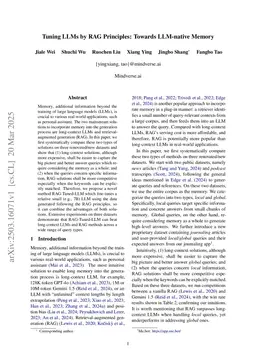 Tuning LLMs by RAG Principles: Towards LLM-native Memory