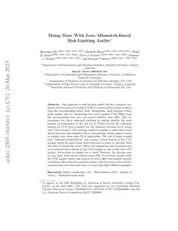 Doing More With Less: Mismatch-Based Risk-Limiting Audits