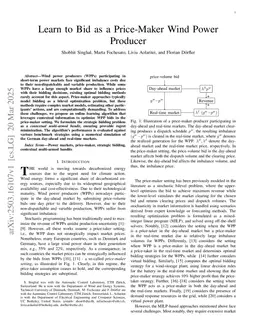 Learn to Bid as a Price-Maker Wind Power Producer