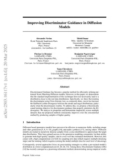 Improving Discriminator Guidance in Diffusion Models