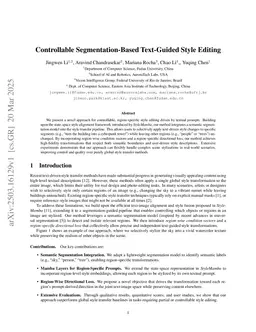 Controllable Segmentation-Based Text-Guided Style Editing
