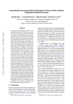 Automatically Generating Chinese Homophone Words to Probe Machine Translation Estimation Systems