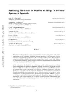 Rethinking Robustness in Machine Learning: A Posterior Agreement Approach