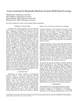 Active Learning For Repairable Hardware Systems With Partial Coverage