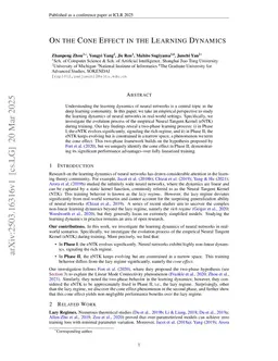 On the Cone Effect in the Learning Dynamics