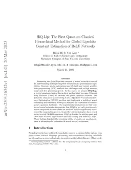 HiQ-Lip: A Hierarchical Quantum-Classical Method for Global Lipschitz Constant Estimation of ReLU Networks