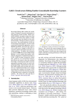 CaKE: Circuit-aware Editing Enables Generalizable Knowledge Learners