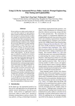 Using LLMs for Automated Privacy Policy Analysis: Prompt Engineering, Fine-Tuning and Explainability