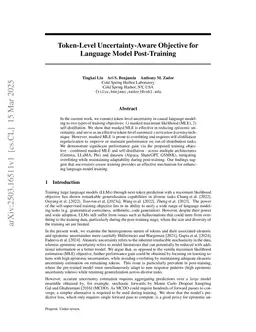 Token-Level Uncertainty-Aware Objective for Language Model Post-Training