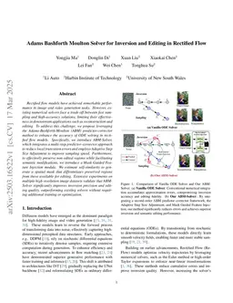 Adams Bashforth Moulton Solver for Inversion and Editing in Rectified Flow