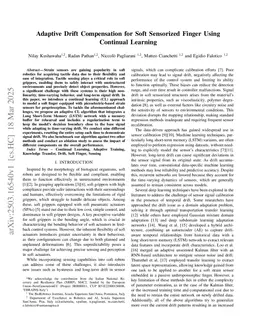 Adaptive Drift Compensation for Soft Sensorized Finger Using Continual Learning