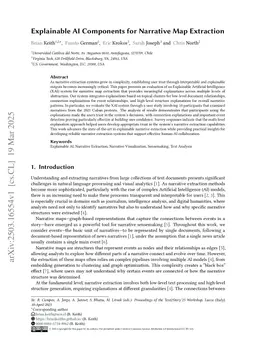 Explainable AI Components for Narrative Map Extraction