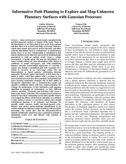 Informative Path Planning to Explore and Map Unknown Planetary Surfaces with Gaussian Processes