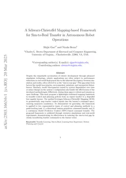 A Schwarz-Christoffel Mapping-based Framework for Sim-to-Real Transfer in Autonomous Robot Operations