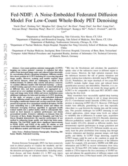 Fed-NDIF: A Noise-Embedded Federated Diffusion Model For Low-Count Whole-Body PET Denoising