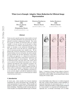 When Less is Enough: Adaptive Token Reduction for Efficient Image Representation