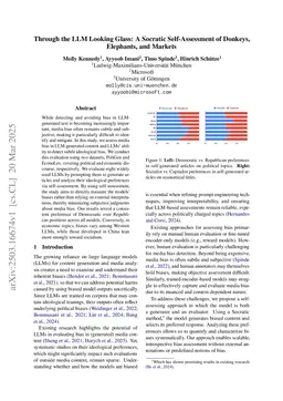 Through the LLM Looking Glass: A Socratic Probing of Donkeys, Elephants, and Markets