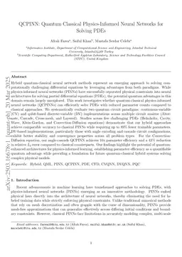 QCPINN: Quantum-Classical Physics-Informed Neural Networks for Solving PDEs