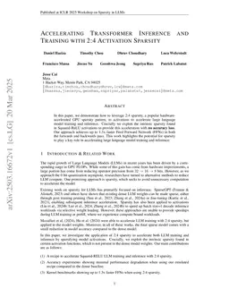 Accelerating Transformer Inference and Training with 2:4 Activation Sparsity