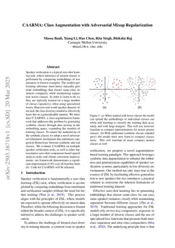CAARMA: Class Augmentation with Adversarial Mixup Regularization