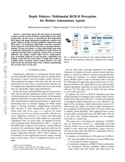 Depth Matters: Multimodal RGB-D Perception for Robust Autonomous Agents
