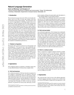 Natural Language Generation