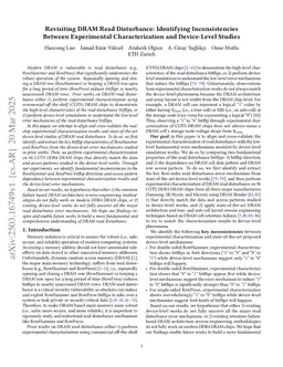 Revisiting DRAM Read Disturbance: Identifying Inconsistencies Between Experimental Characterization and Device-Level Studies