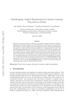 EarlyStopping: Implicit Regularization for Iterative Learning Procedures in Python