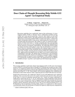 Does Chain-of-Thought Reasoning Help Mobile GUI Agent? An Empirical Study