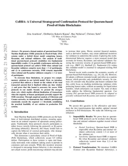 CoBRA: A Universal Strategyproof Confirmation Protocol for Quorum-based Proof-of-Stake Blockchains