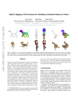 RigGS: Rigging of 3D Gaussians for Modeling Articulated Objects in Videos