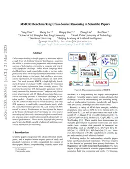 MMCR: Benchmarking Cross-Source Reasoning in Scientific Papers