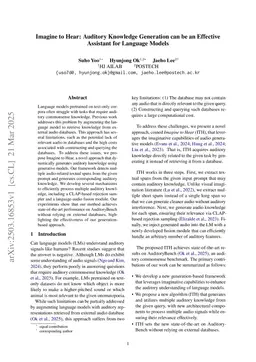 Imagine to Hear: Auditory Knowledge Generation can be an Effective Assistant for Language Models